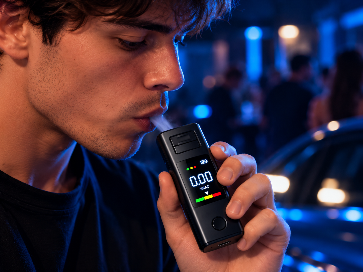 DrinkSafe™ – Alcoholímetro Digital Portátil